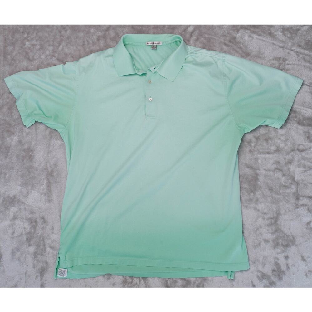 Peter Millar Green Seaside Wash Ombre Golf Willow Creek Polo Shirt Mens XL